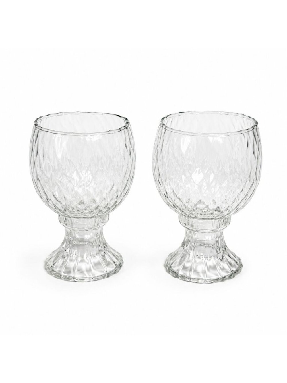Candle Holders Peg Votive Homco Home Interiors with base Vintage DIamond Optic